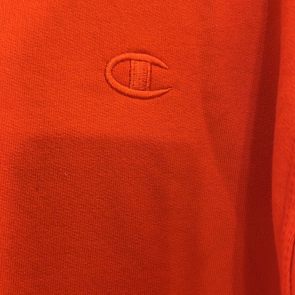 NEW WITH TAG Champion Men's Powerblend Fleece Sweatshirt Orange Size M - Picture 3 of 8